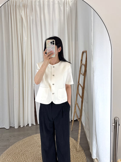 Round Collar Summer Jacket