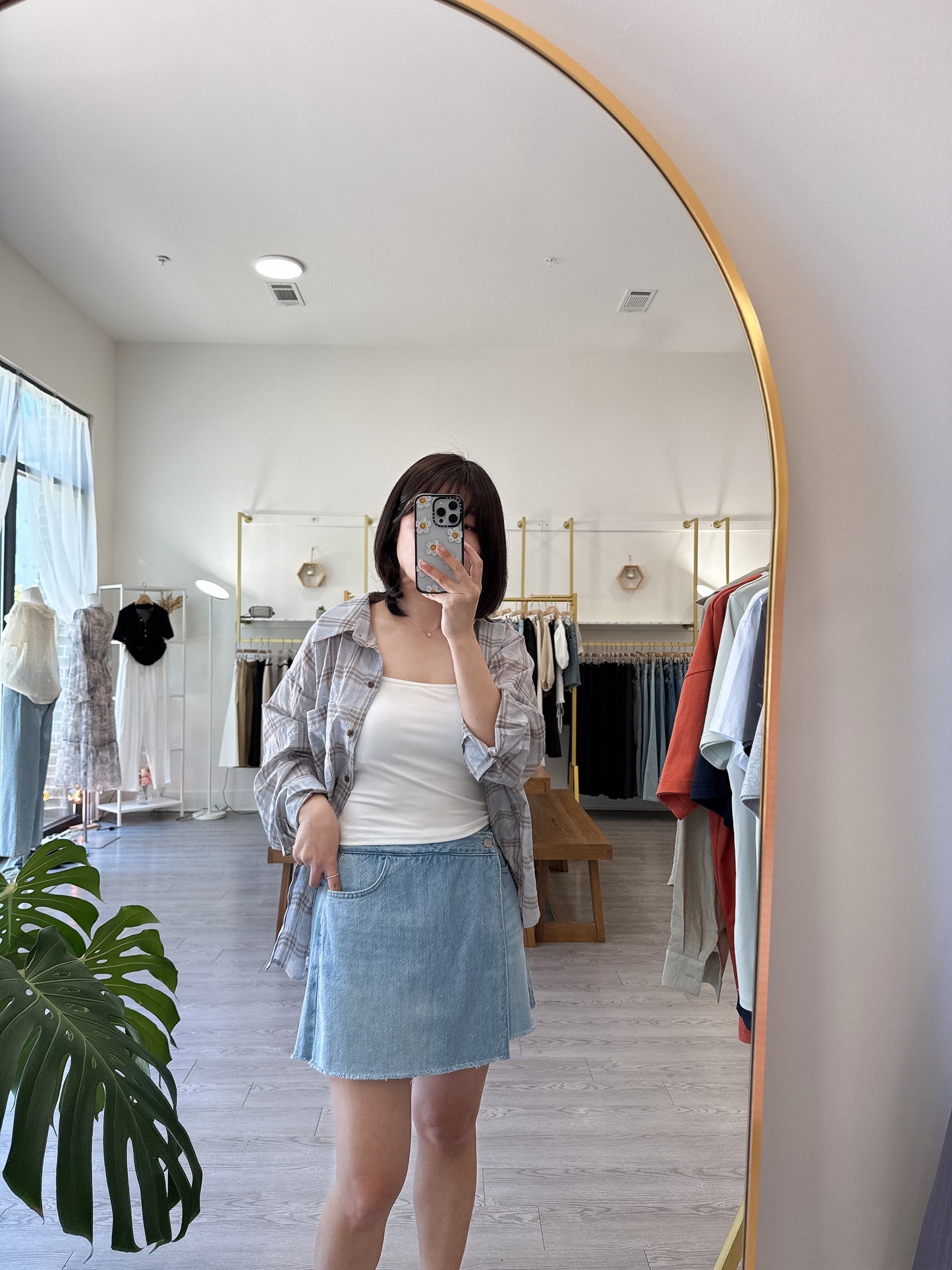 Denim Wrap Skirt