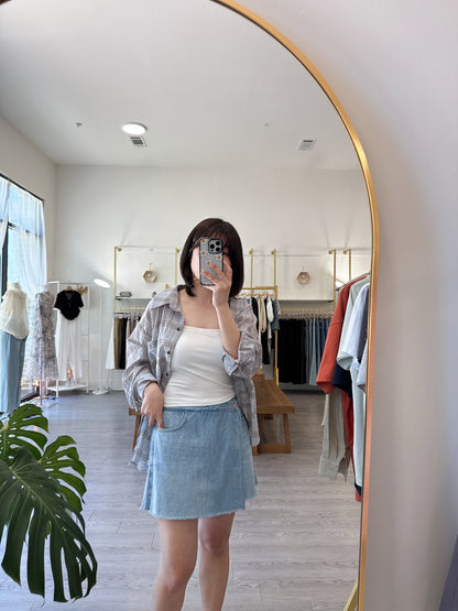 Denim Wrap Skirt