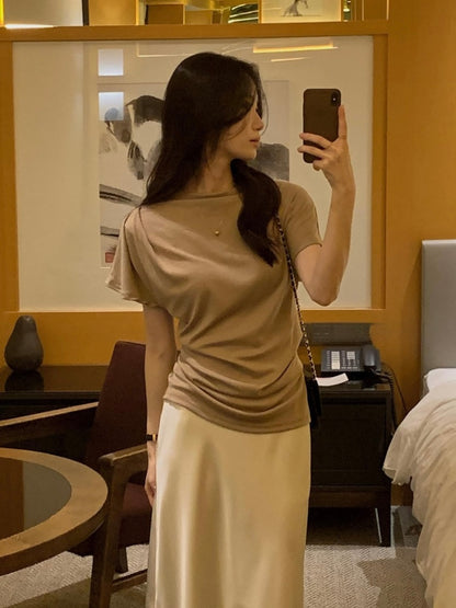 *  Elise Mock Neck Top