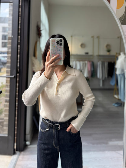 Collar Button Golgi Knit - AdoreMeU