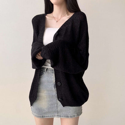 * Loose Summer Knit Cardigan
