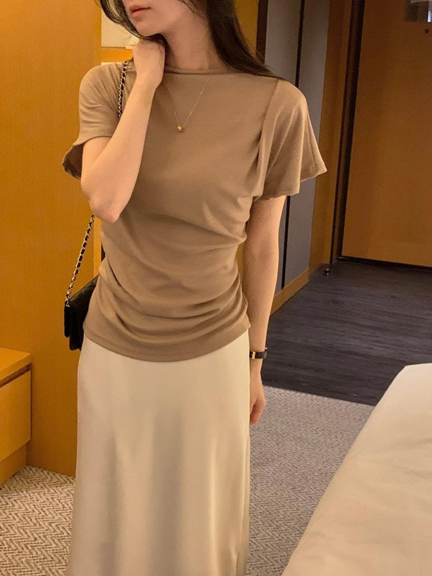 *  Elise Mock Neck Top