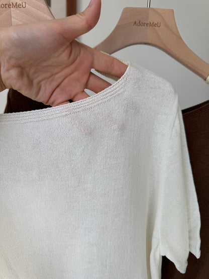 Roy Boatneck Knit Top(~9/1) - AdoreMeU