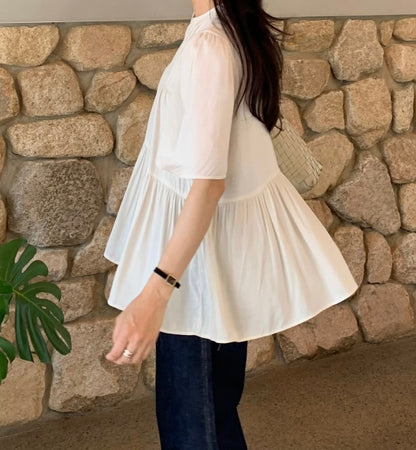 Cozy Shirring Blouse