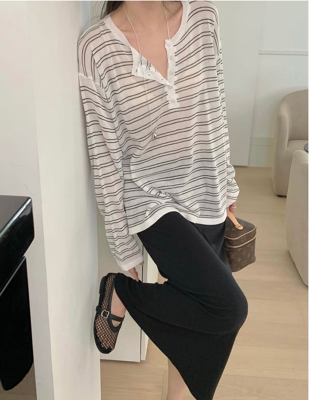 *  Breeze Stripe Summer Knit Top