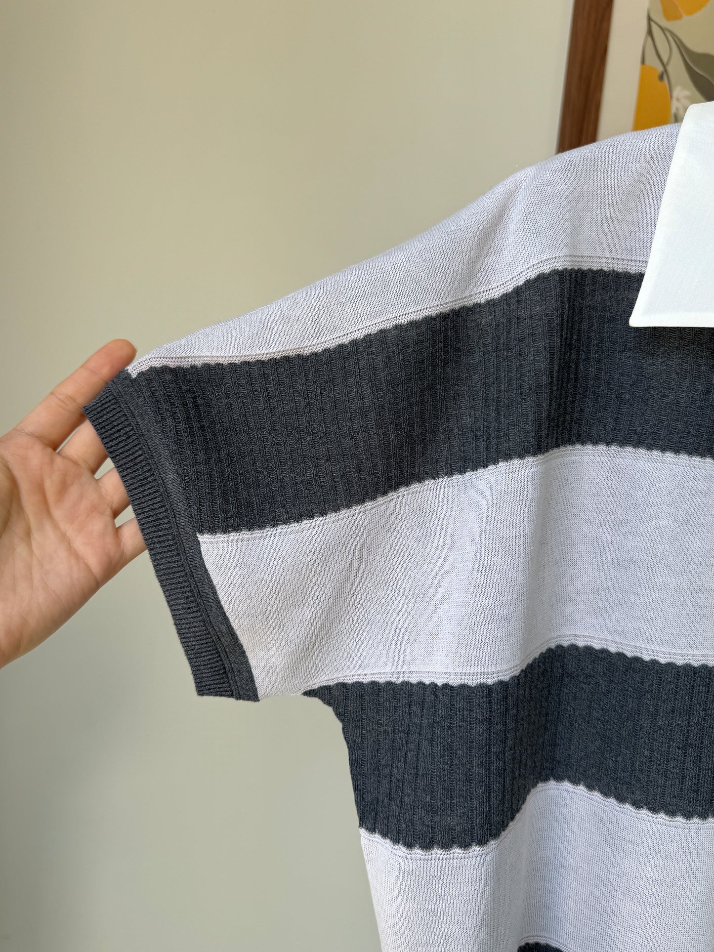 Stripe Collar Summer Knit(~7/9)
