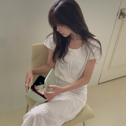 * From Ribbon Short Sleeve Knit