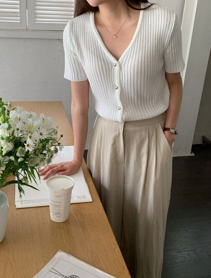 * Luna Short Sleeve Cardigan