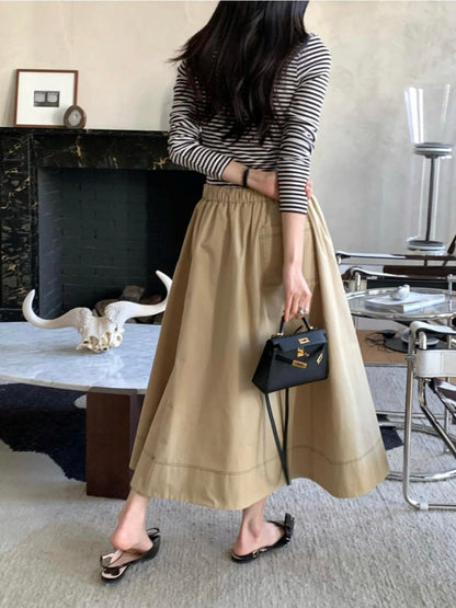 *스트라이프 브이 티셔츠