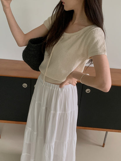 * From Ribbon Short Sleeve Knit