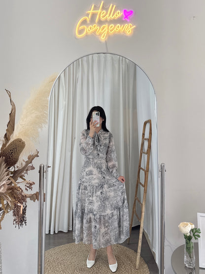 Diorr -Inspired Elegance Dress
