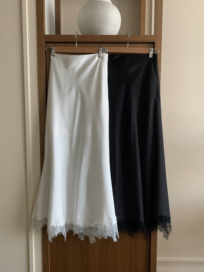 * Lace Silk Skirt