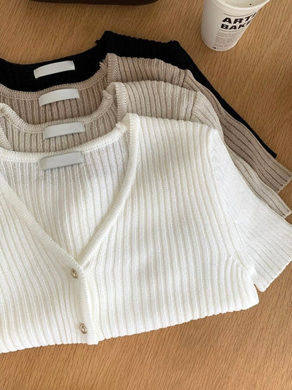 * Luna Short Sleeve Cardigan
