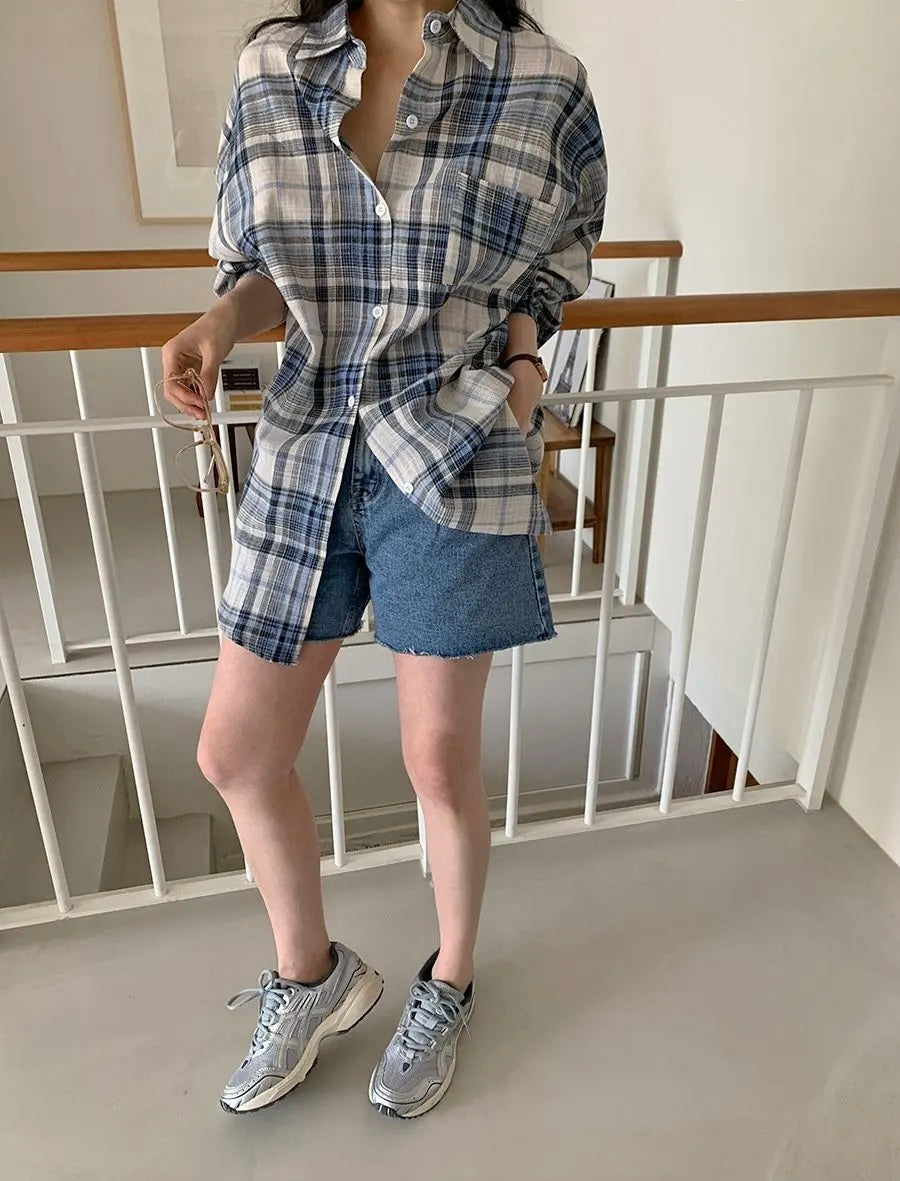 * Daily Oversized Check Shirt