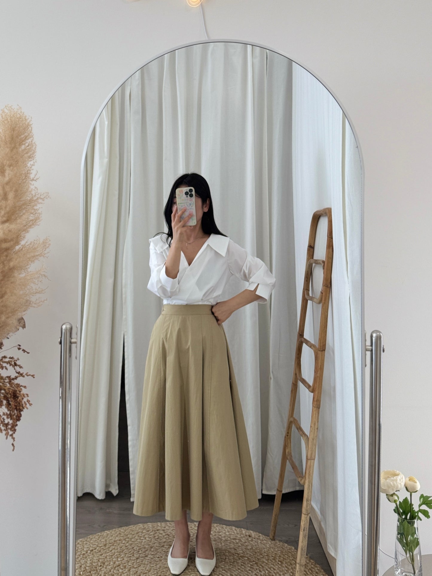 Pintuck A line Skirt
