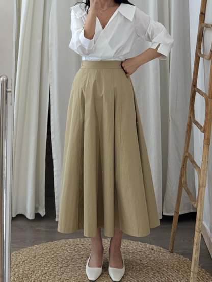 Pintuck A line Skirt