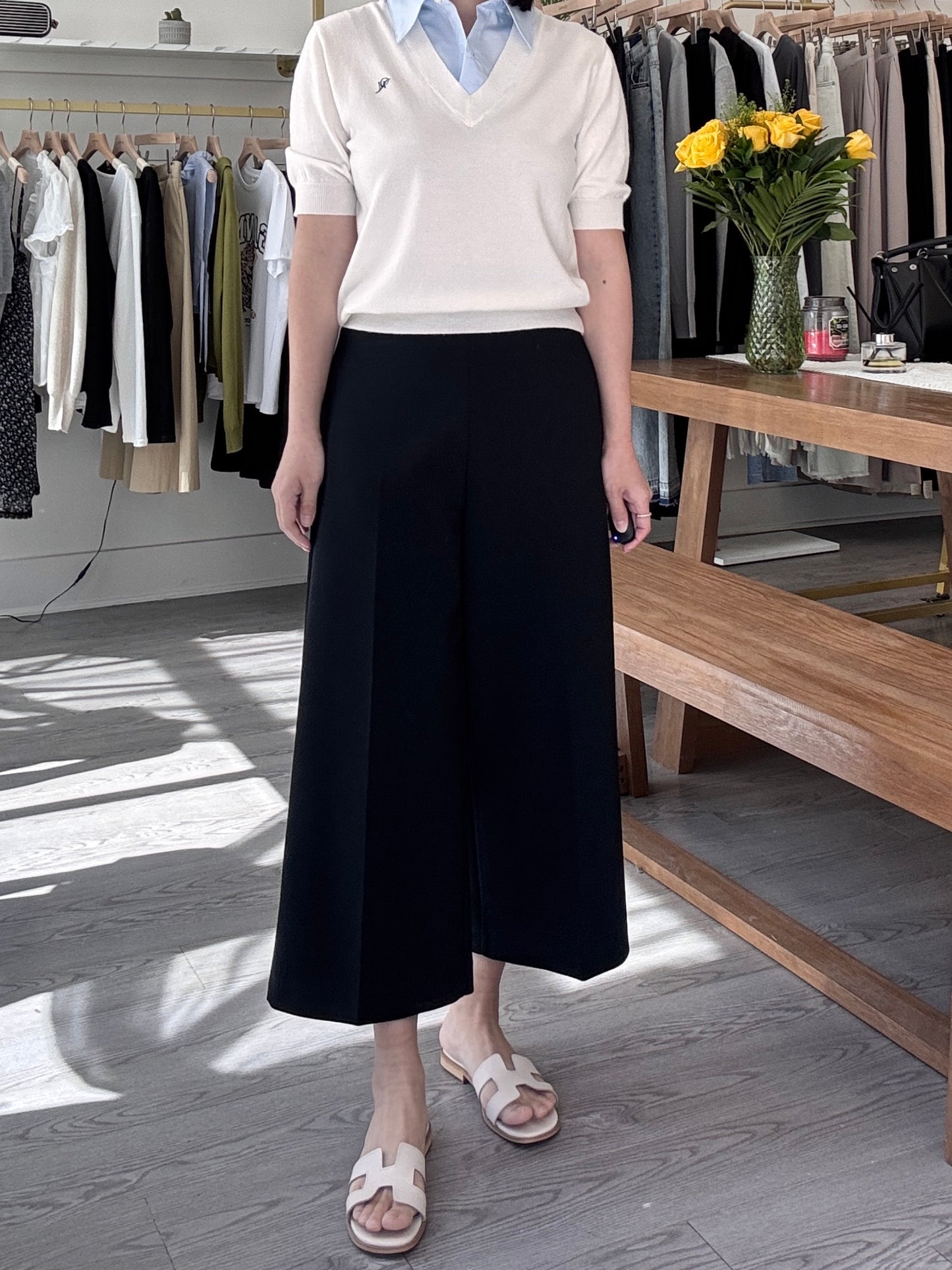 Stretch Cropped Pants