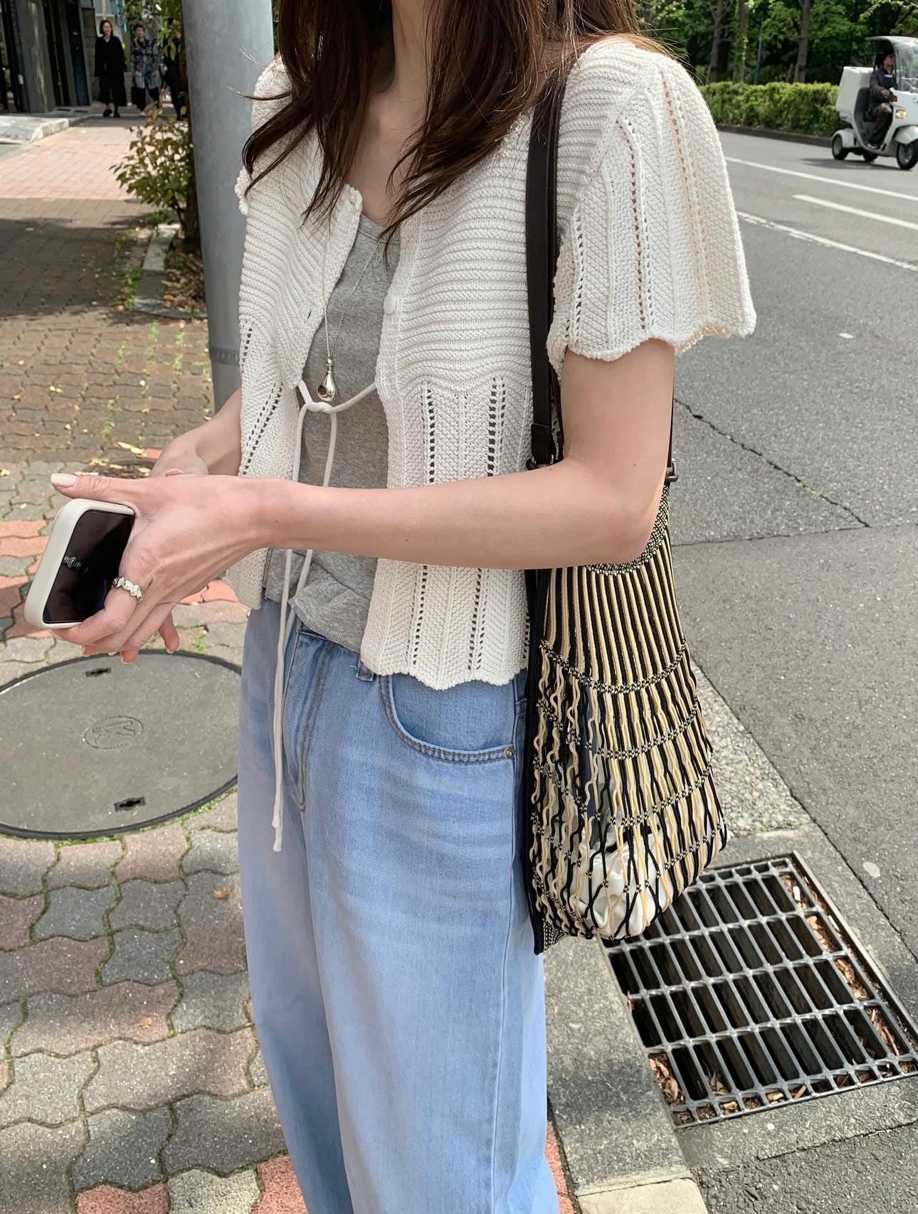 * Mist Half Cardigan