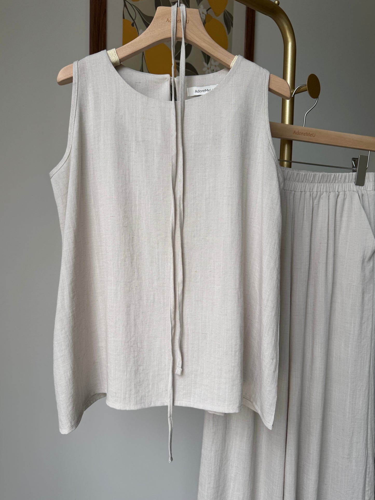 Linen Sleeveless and pants Set(~6/21)