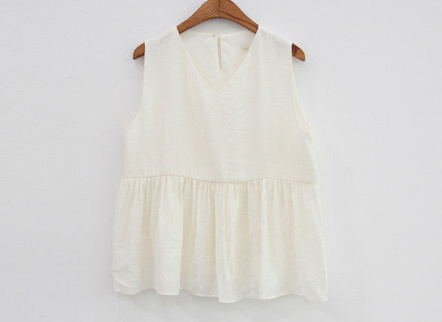 *Sleeveless Blouse & Skirt Set