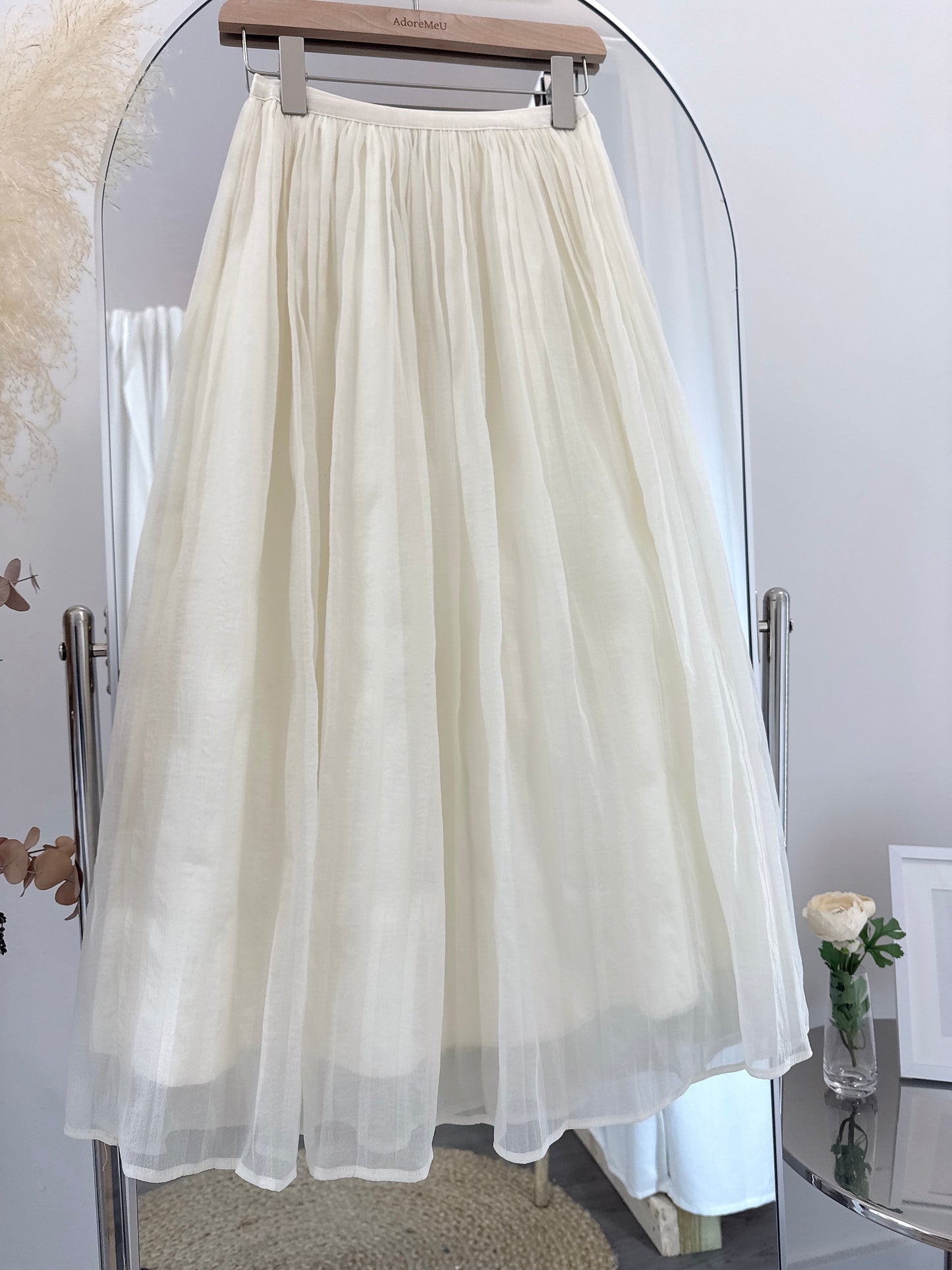 Air Chiffon Banding Skirt(~6/7)