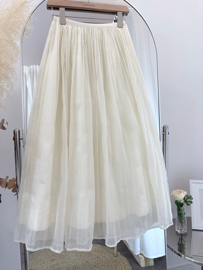 Air Chiffon Banding Skirt(~6/7)