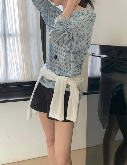 *  Breeze Stripe Summer Knit Top
