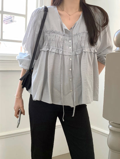 *Shirring Blouse