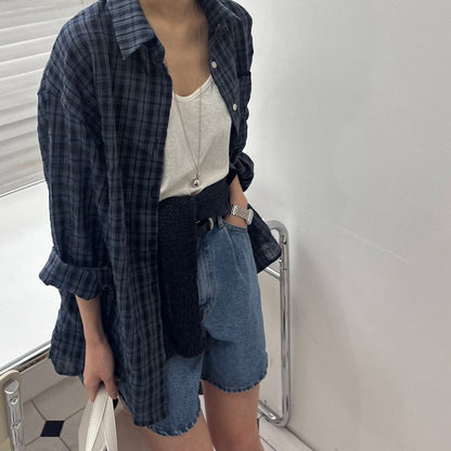 * Daily Oversized Check Shirt