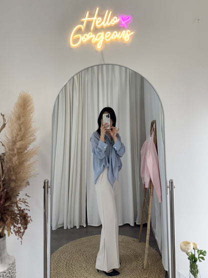 Slit Straight Banding Slacks(~3/10)