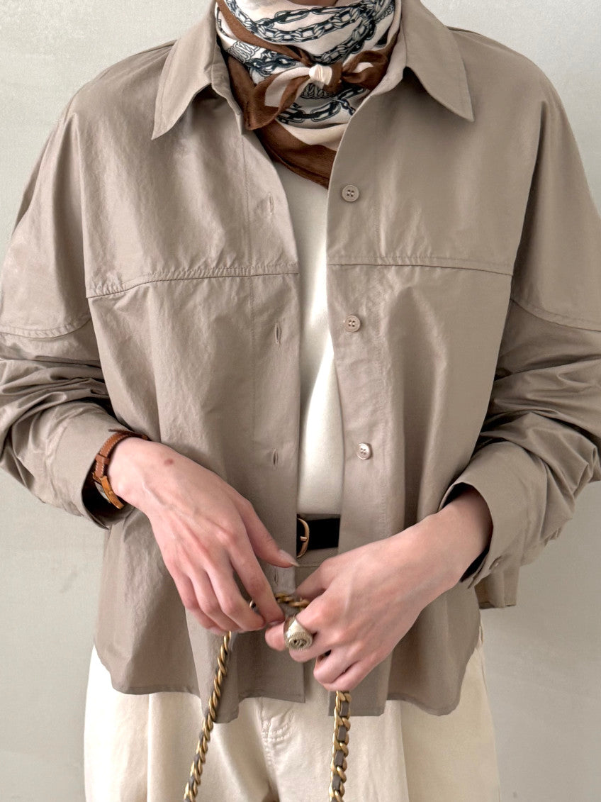 Matte Leather-Look Shirt Jacket