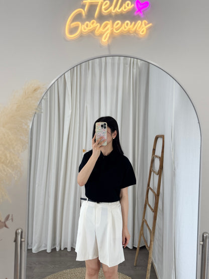Plume Collar Knit Top (~6/4)