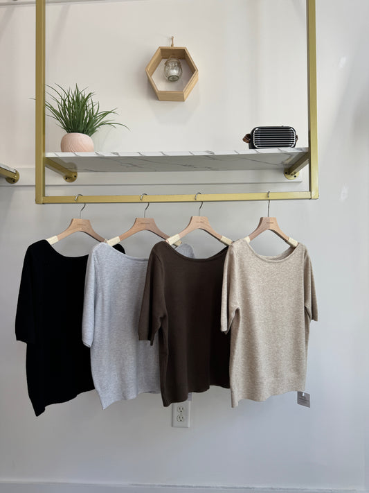 Marry Boatnect Knit - AdoreMeU