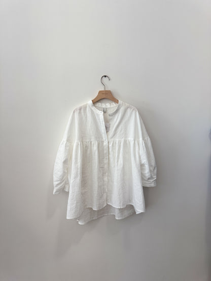 China Collar Linen Blouse - AdoreMeU