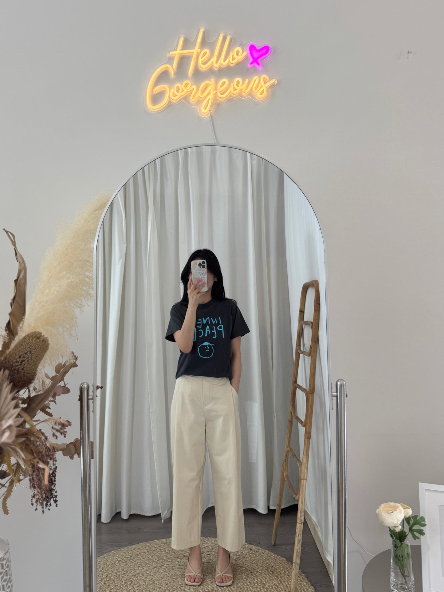 Cotton Cropped Pants