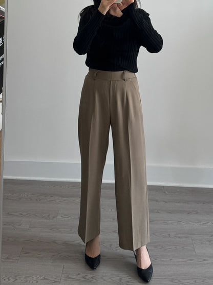 Simple Straight Banding Pants - AdoreMeU