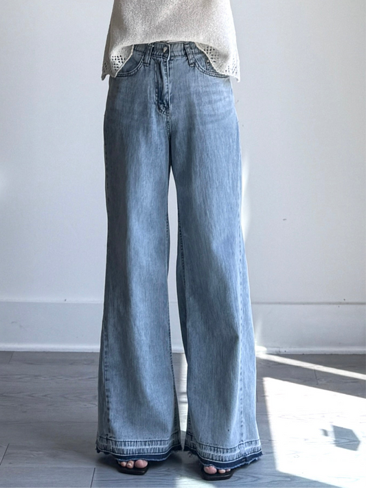 Cool Banding Slit Wide Denim (~5/12)