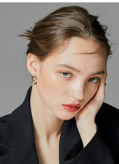 Volume Flat One touch Earring - AdoreMeU