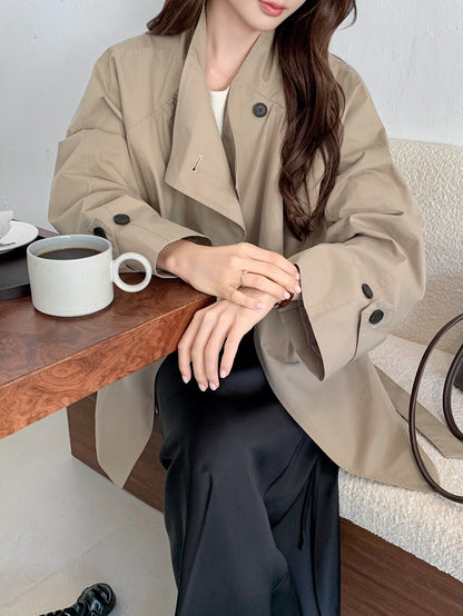 High-Neck Trench Jacket