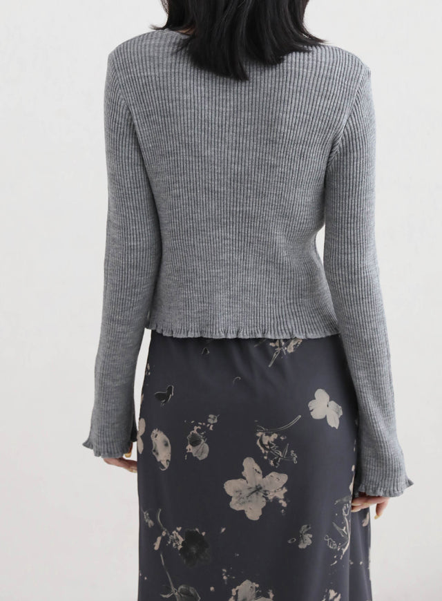 Frill Dive Knit Cardigan(~9/23)