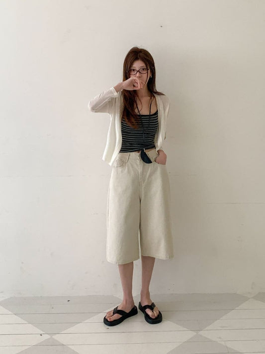 * Cotton Cationic Bermuda Shorts