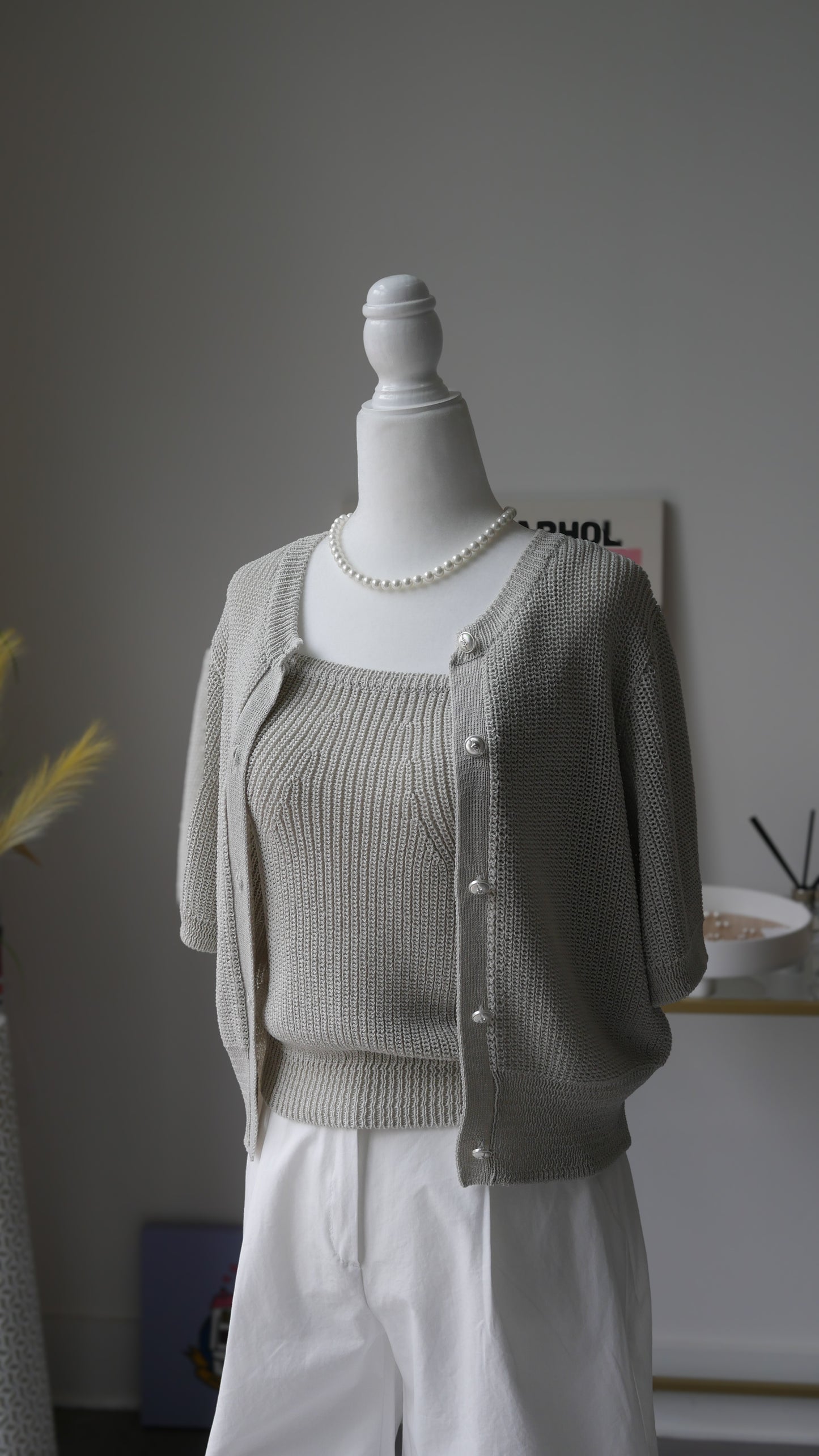 Crop Knit Top Cardigan