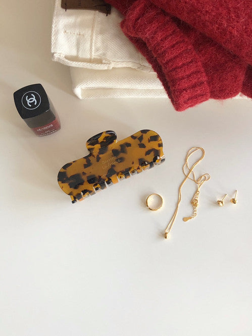 French Leopard Hair Clip
