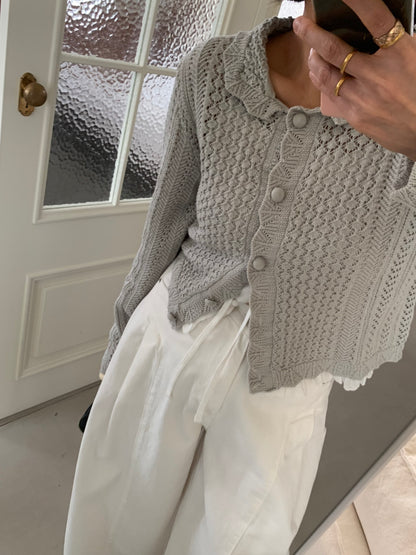 *크로셰 칼라 가디건