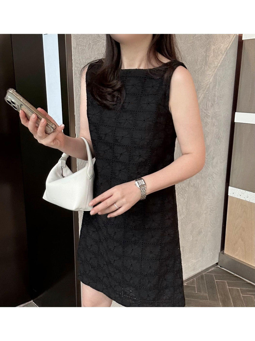*Lace Detail Cotton Dress