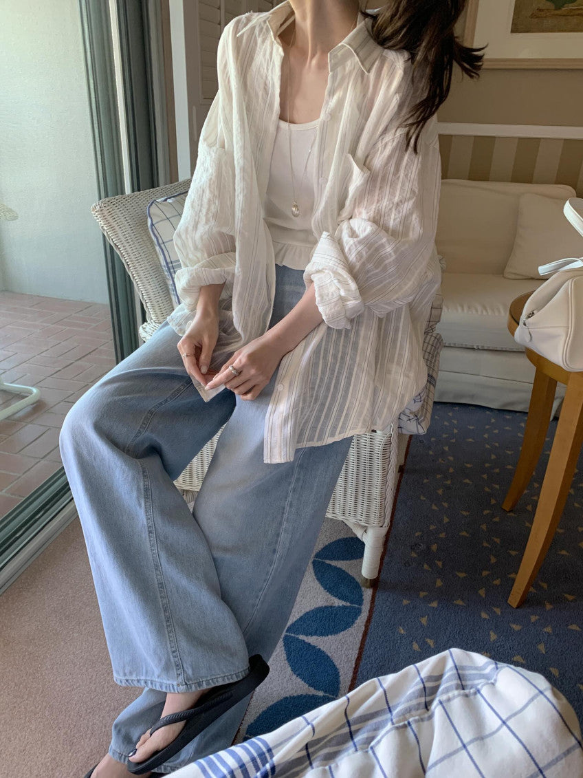 *Lightweight Stripe Summer Shirt