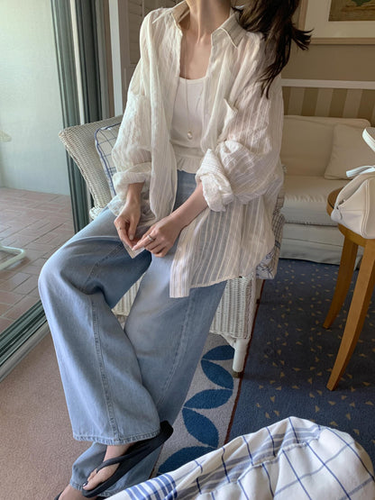 *Lightweight Stripe Summer Shirt