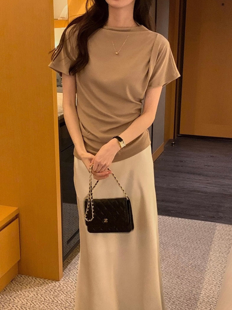 *  Elise Mock Neck Top