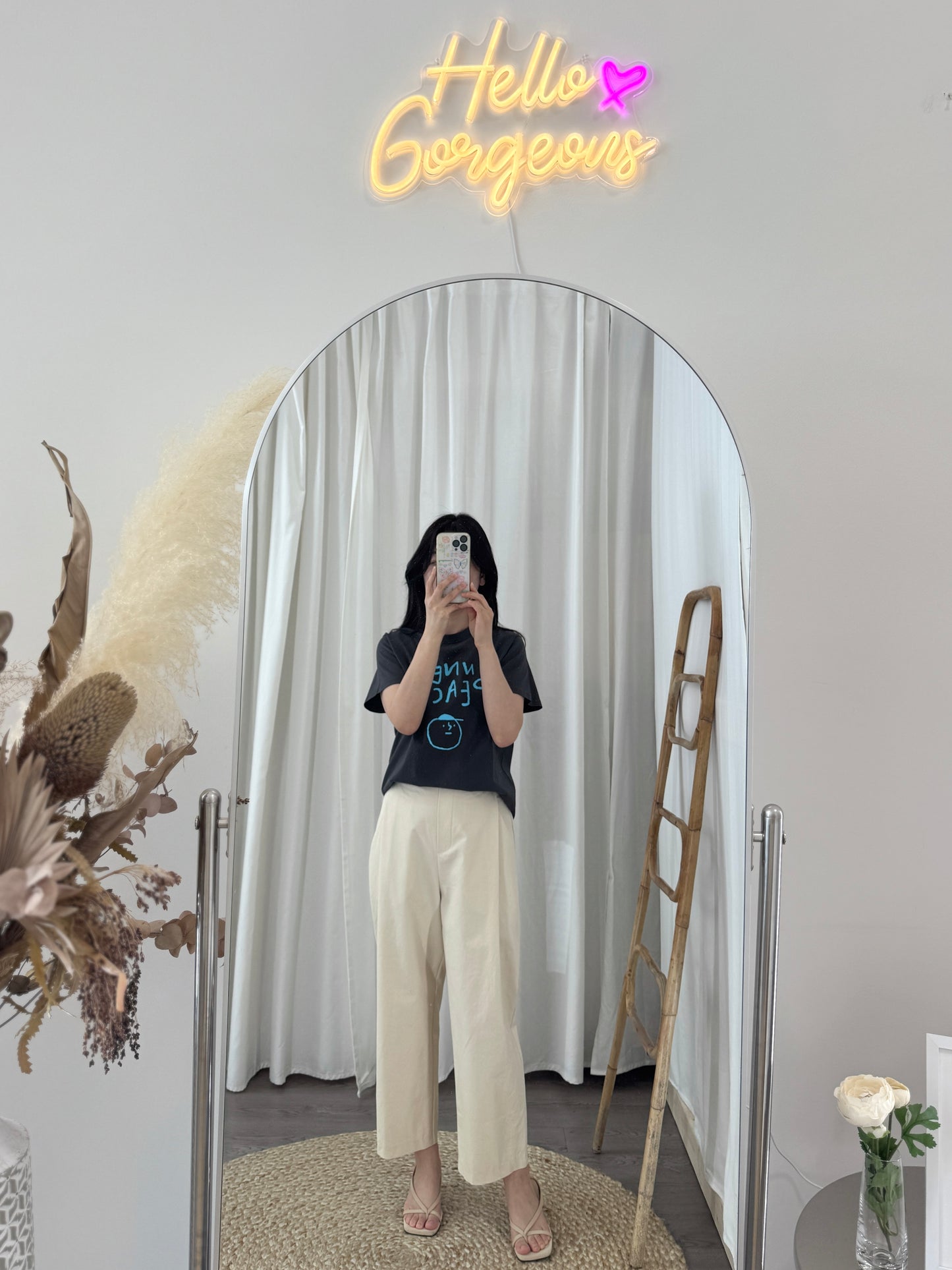 Cotton Cropped Pants
